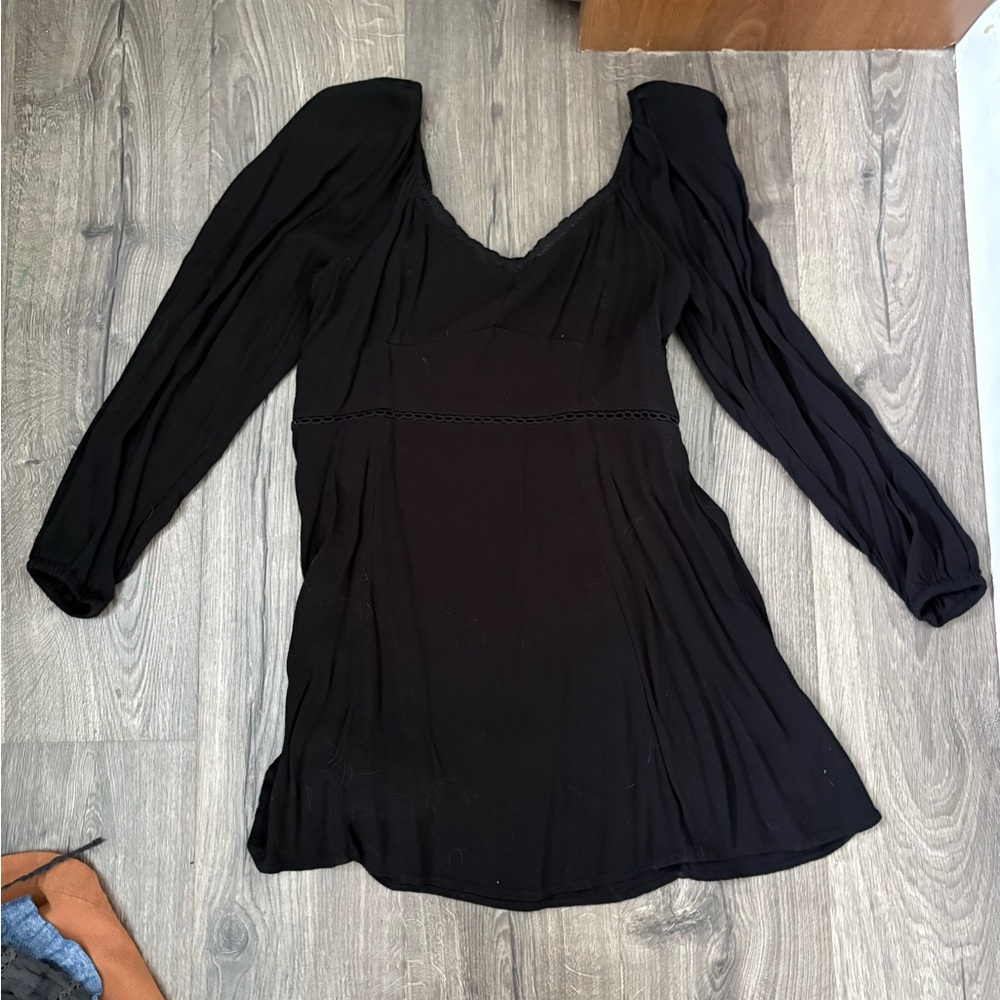American Eagle Outfitters Black Long Sleeve Dress